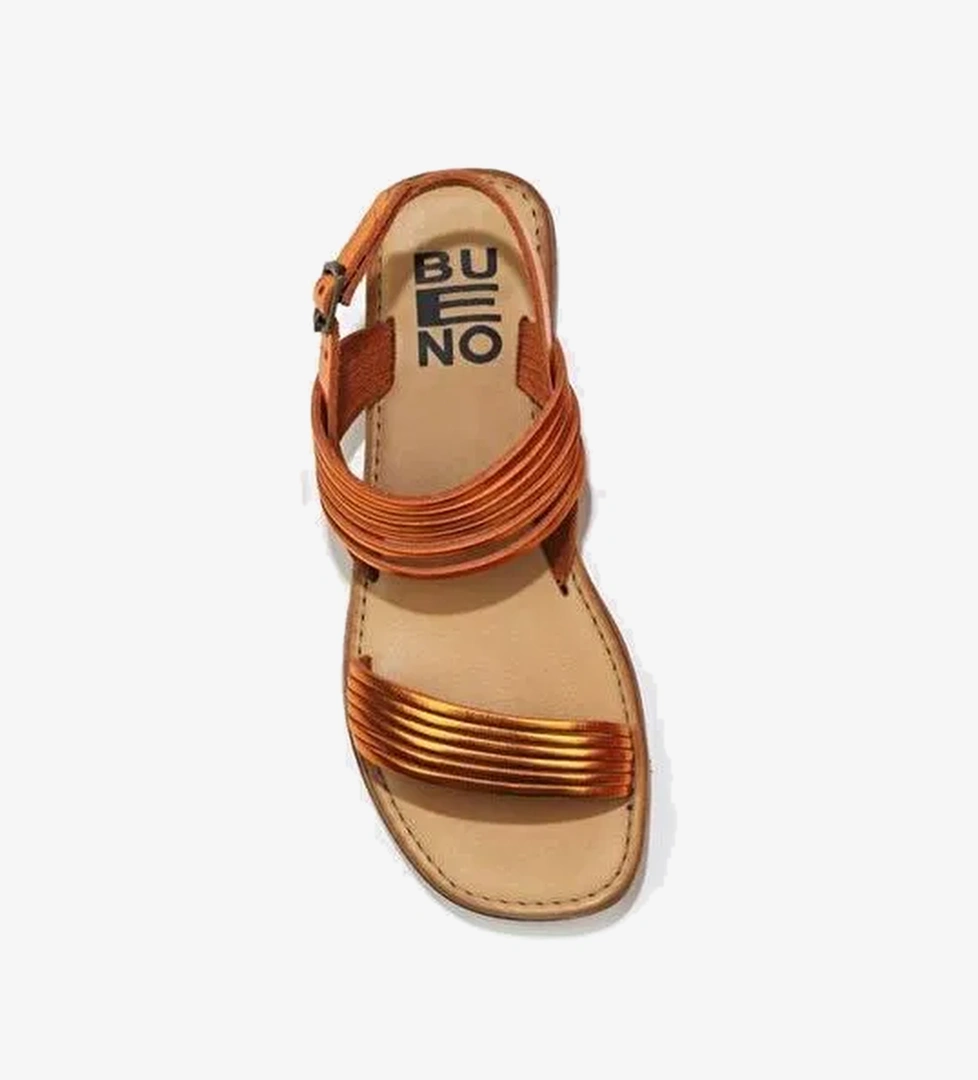 Bueno Shoes Turuncu Parlak Deri Kadın Sandalet 01wu3421 - Görsel 1