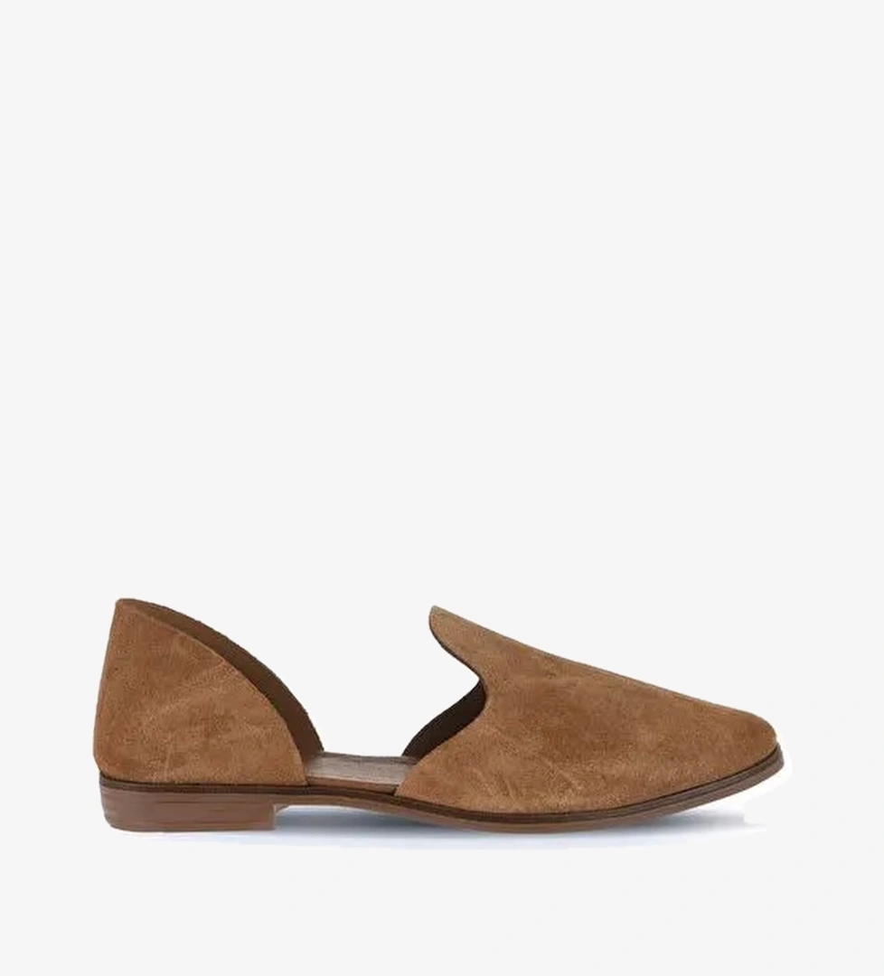 Bueno Shoes Taba Alf Süet Kadın Düz Sandalet 01wa7001 - Görsel 1