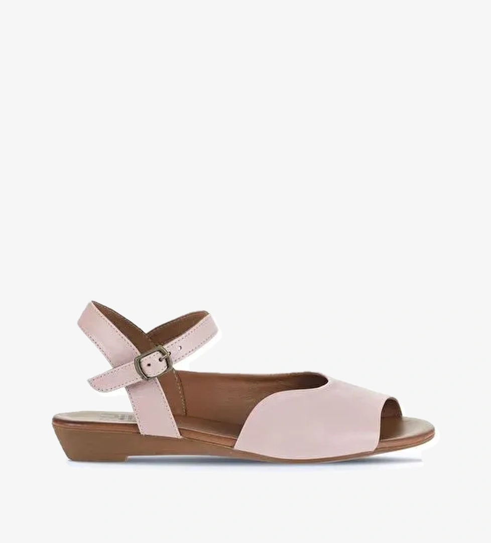 Bueno Shoes Gül Kurusu Deri Kadın Düz Sandalet 01wa4402 - Görsel 1