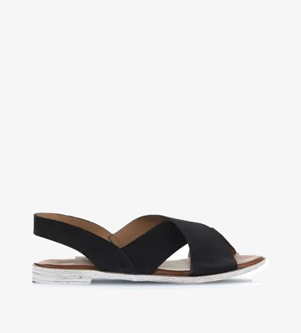 Bueno Shoes Siyah Alf Süet Kadın Düz Sandalet 01wa3015 - Görsel 1