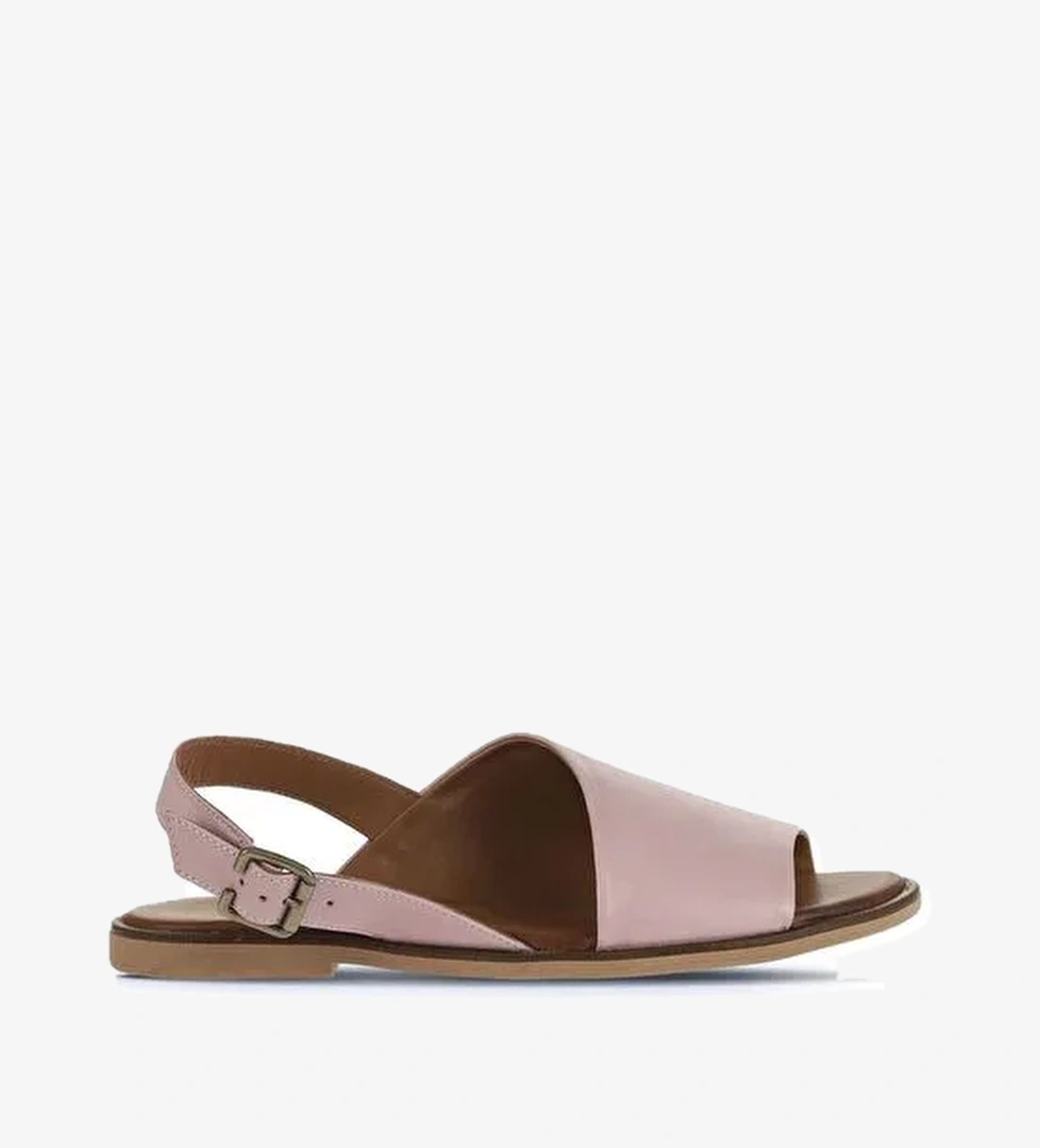 Bueno Shoes Gül Kurusu Deri Kadın Düz Sandalet 01wa5700 - Görsel 1