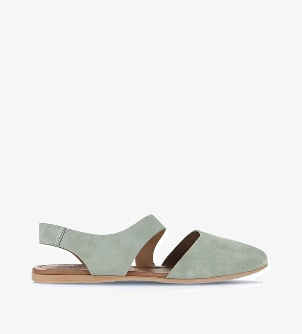 Bueno Shoes Yeşil Açık Alf Süet Kadın Düz Sandalet 01wa5806 - Görsel 1