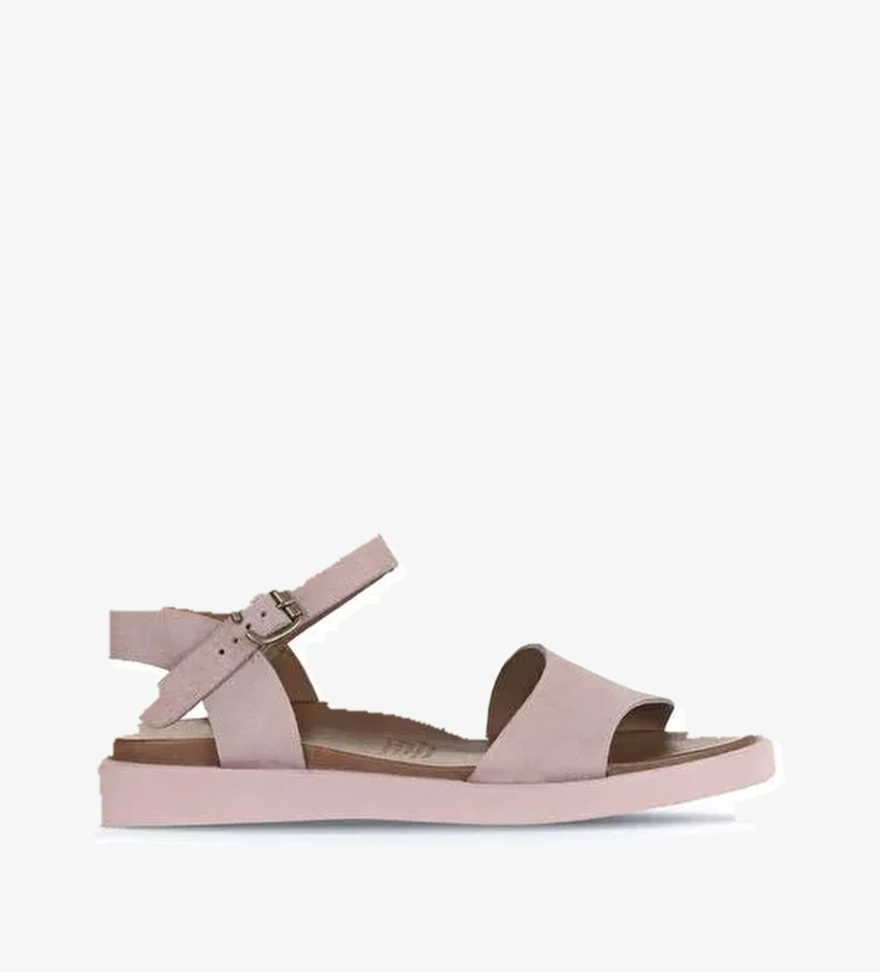 Bueno Shoes Pudra Alf Süet Kadın Düz Sandalet 01wa5407 - Görsel 1