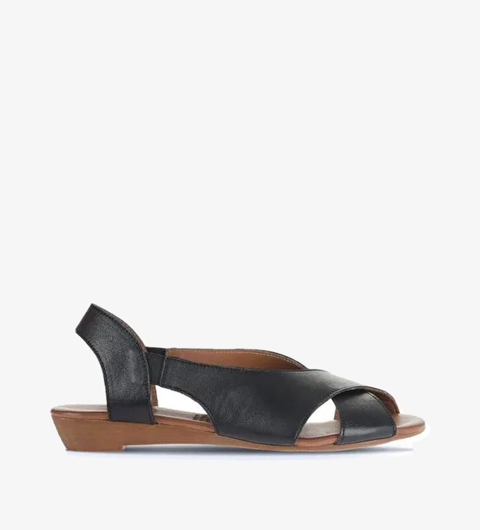 Bueno Shoes Siyah Deri Kadın Düz Sandalet 01wa4405 - Görsel 1