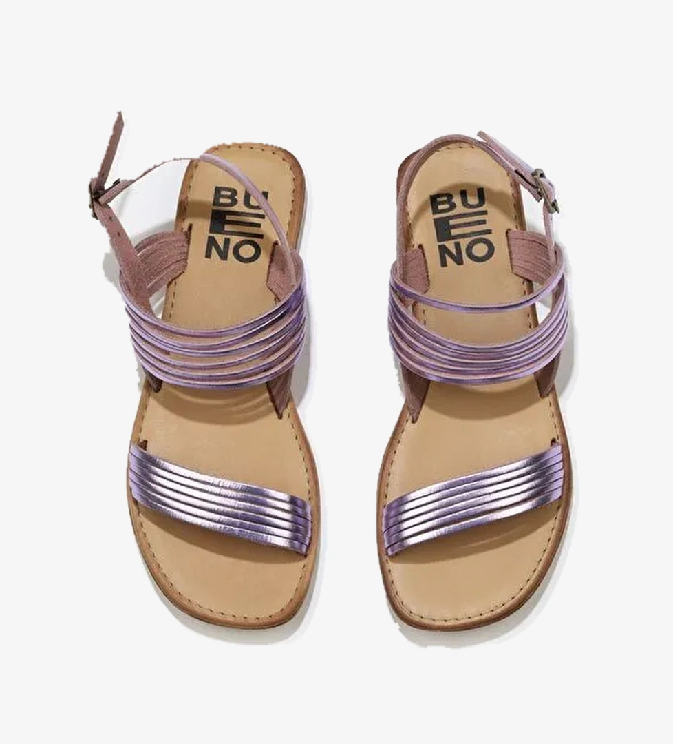 Bueno Shoes Pudra Parlak Deri Kadın Sandalet 01wu3421 - Görsel 1