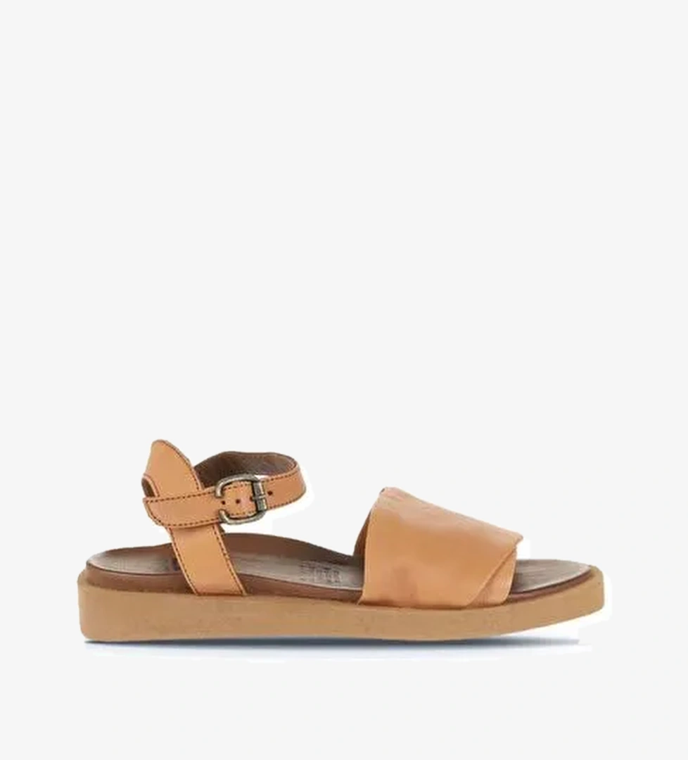 Bueno Shoes Taba Deri Kadın Düz Sandalet 01ws2812 - Görsel 1