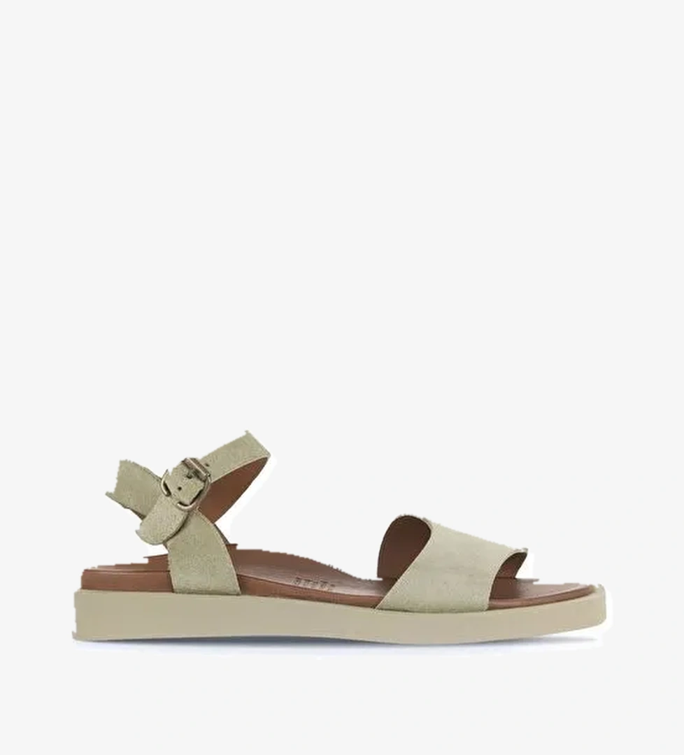 Bueno Shoes Yeşil Alf Süet Kadın Düz Sandalet 01wa5407 - Görsel 1