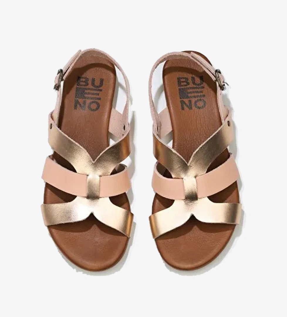 Bueno Shoes Pudra Parlak Deri Kadın Sandalet 01wu7422 - Görsel 1