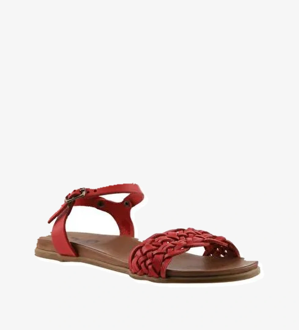 Bueno Shoes Kırmızı Deri Kadın Sandalet 01wu4251 - Görsel 1