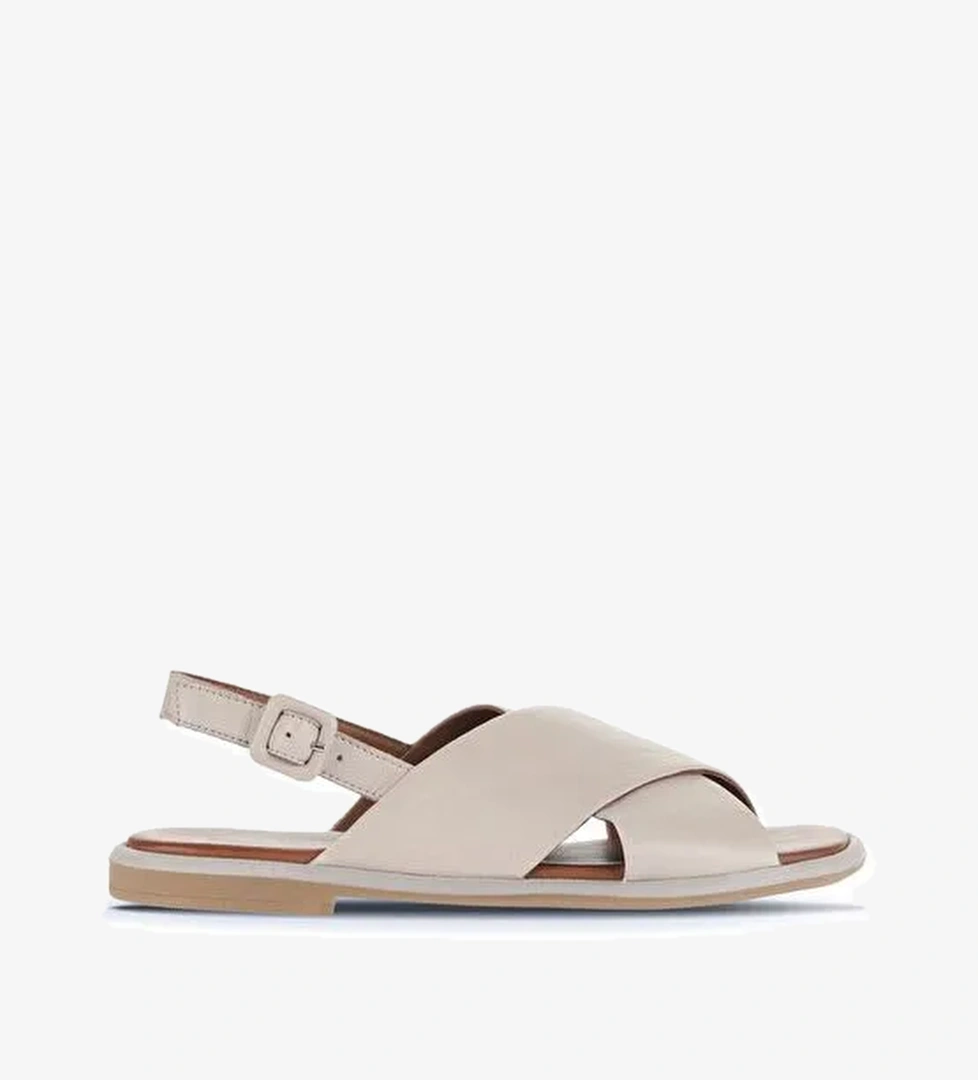 Bueno Shoes Gri Deri Kadın Düz Sandalet 01wa3600 - Görsel 1