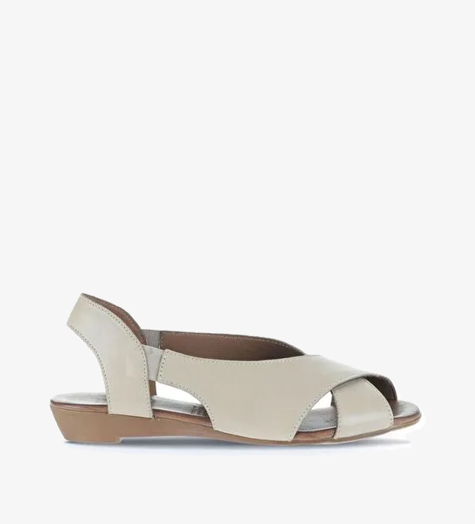 Bueno Shoes Vizon Deri Kadın Düz Sandalet 01wa4405 - Görsel 1