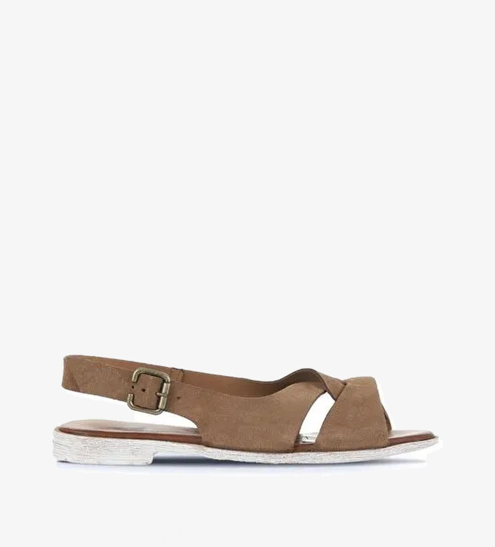 Bueno Shoes Taba Alf Süet Kadın Düz Sandalet 01wa3018 - Görsel 1