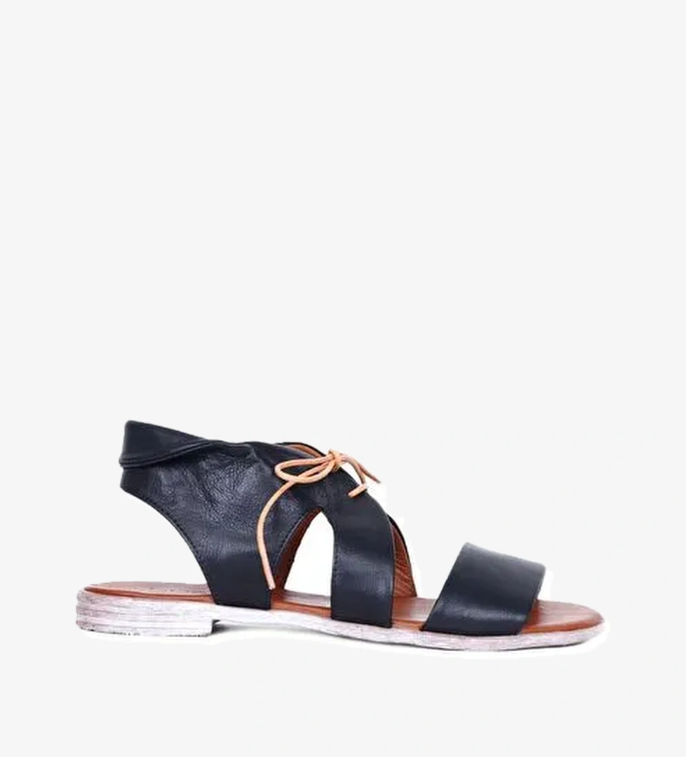 Bueno Shoes Siyah Deri Kadın Sandalet 01wq2000 - Görsel 1