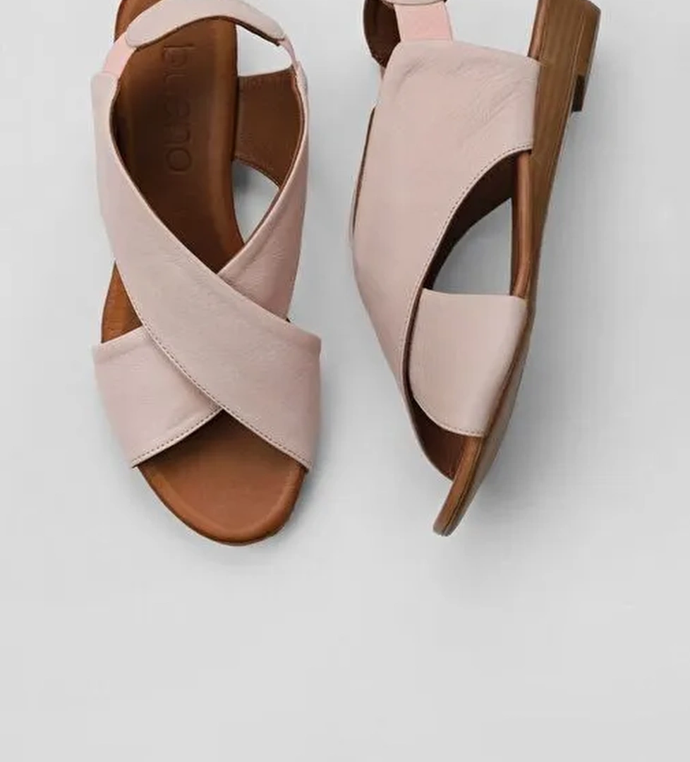Bueno Shoes Pembe Deri Kadın Sandalet 01wl2408 - Görsel 1