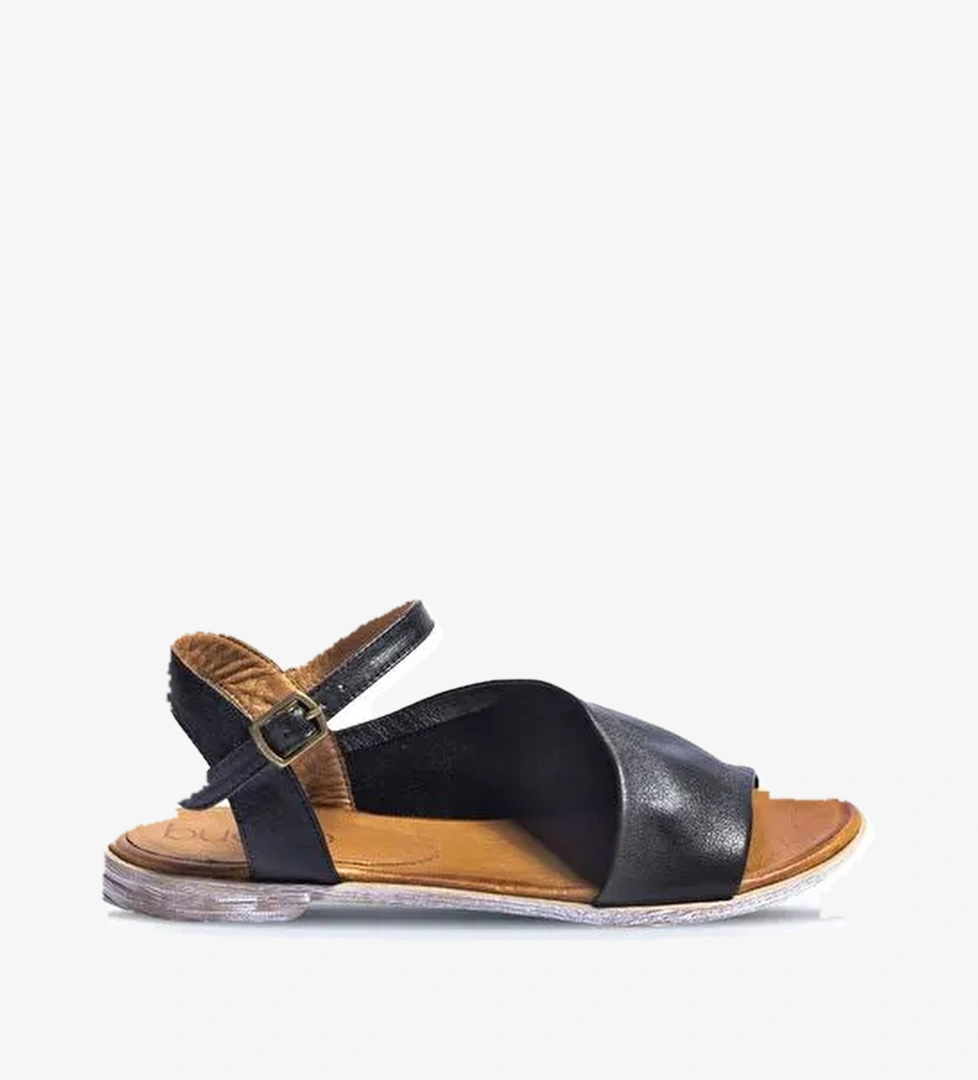 Bueno Shoes Siyah Deri Kadın Sandalet 01wn5001 - Görsel 1