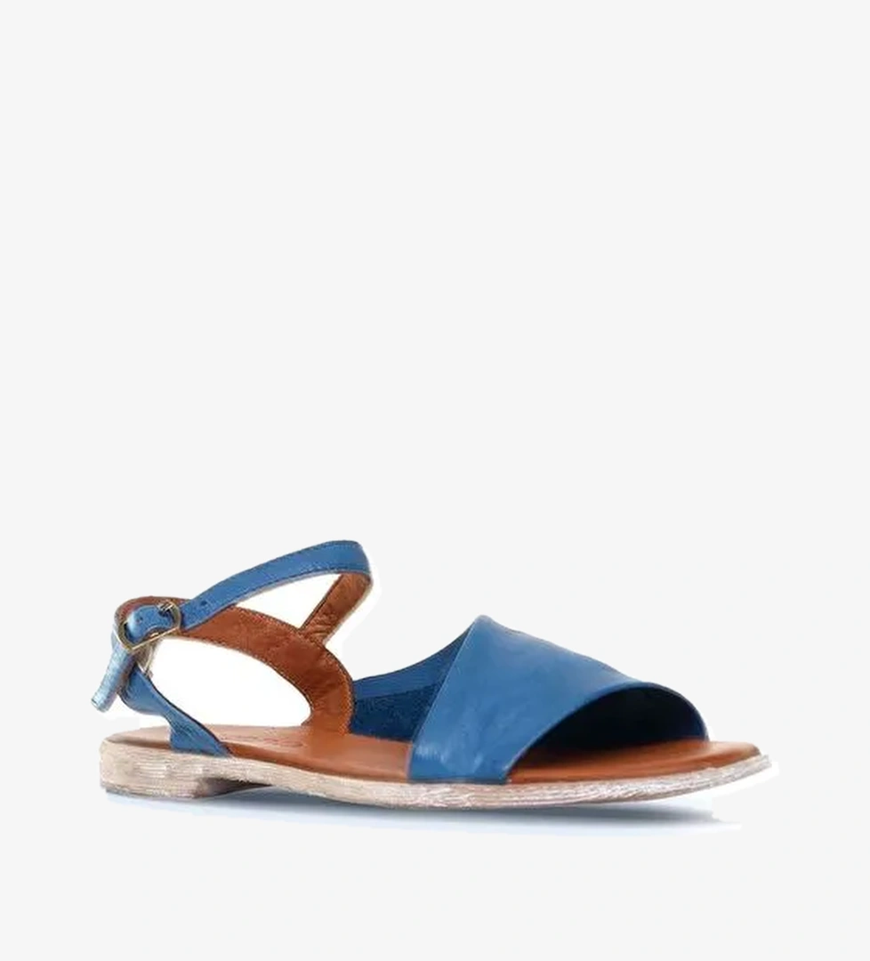 Bueno Shoes Mavi Deri Kadın Sandalet 01wn5001 - Görsel 1