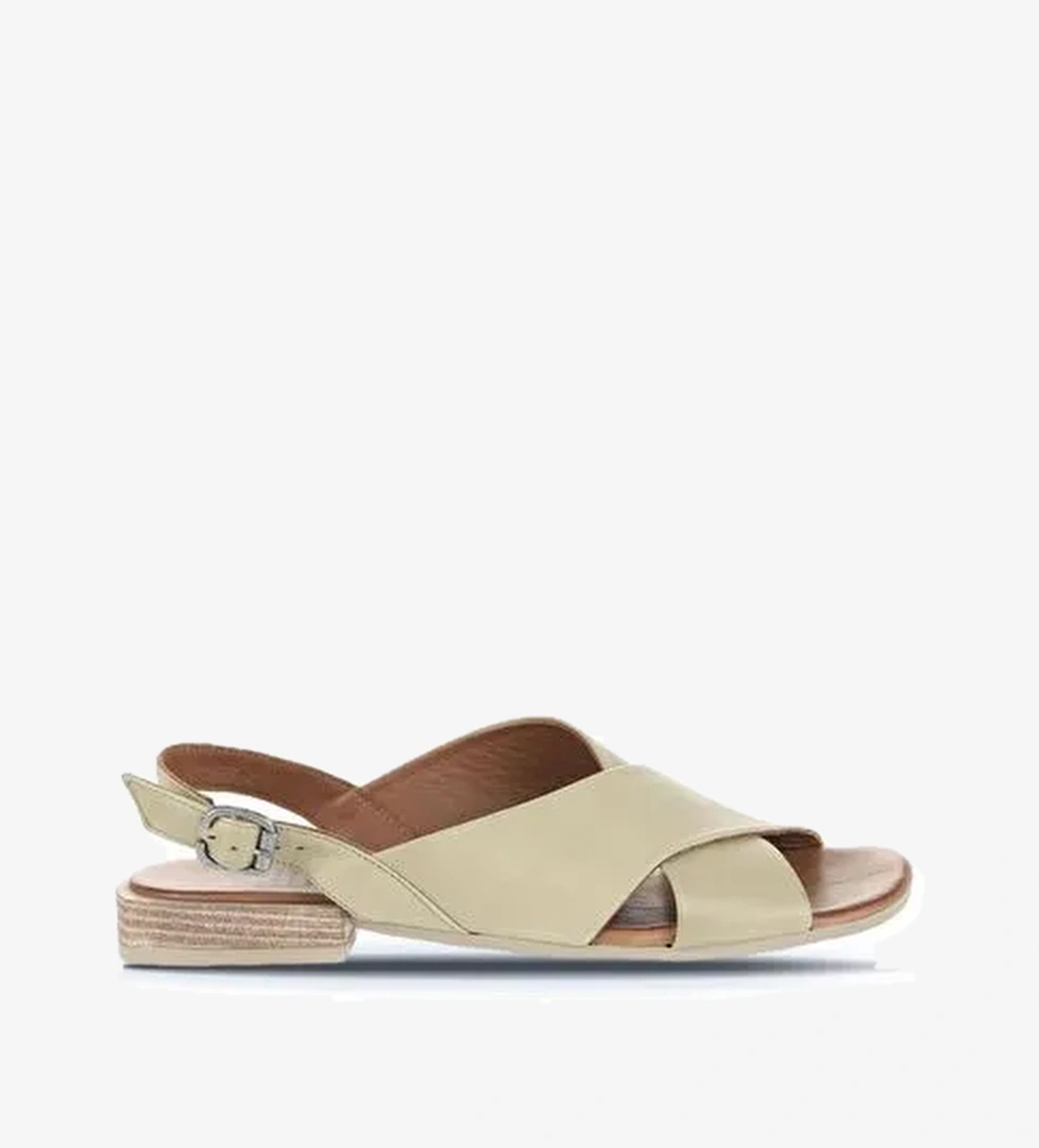 Bueno Shoes Haki Deri Kadın Sandalet 01wq5618 - Görsel 1