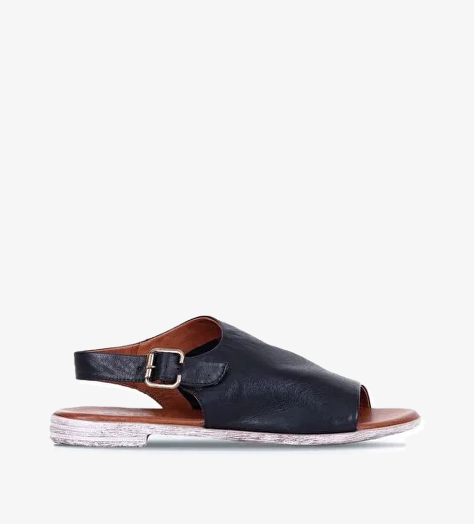 Bueno Shoes Siyah Deri Kadın Sandalet 01wn5000 - Görsel 1