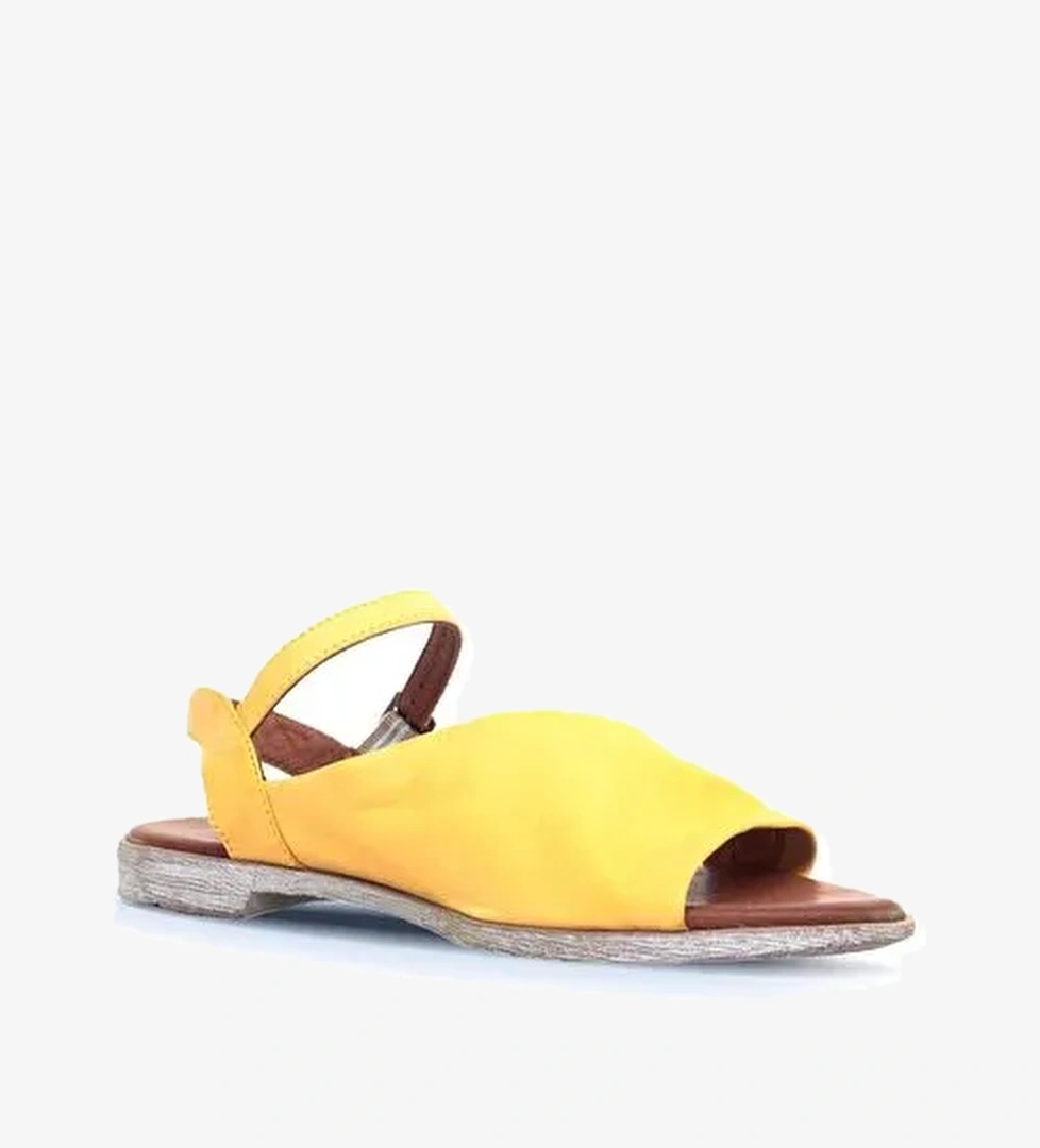 Bueno Shoes Sarı Deri Kadın Sandalet 01wn5001 - Görsel 1