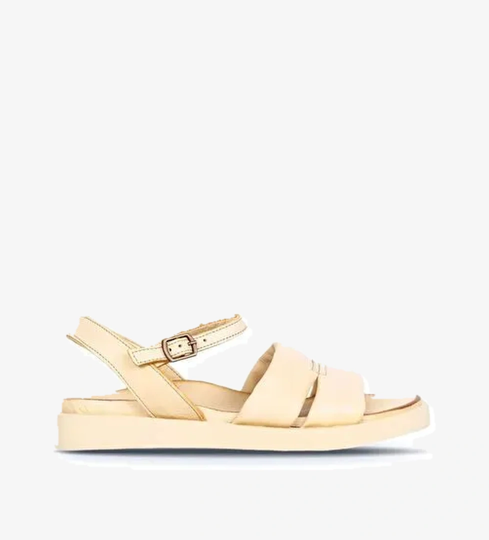 Bueno Shoes Sarı Deri Kadın Sandalet 01ws2824 - Görsel 1