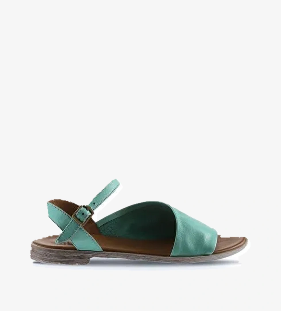 Bueno Shoes Yeşil Deri Kadın Sandalet 01wn5001 - Görsel 1