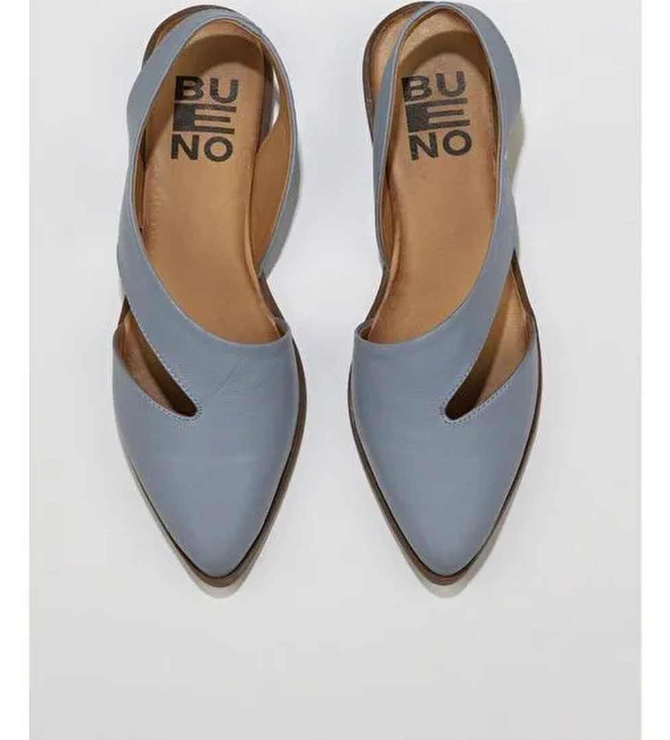 Bueno Shoes Mavi Deri Kadın Sandalet 01ws2311 - Görsel 1