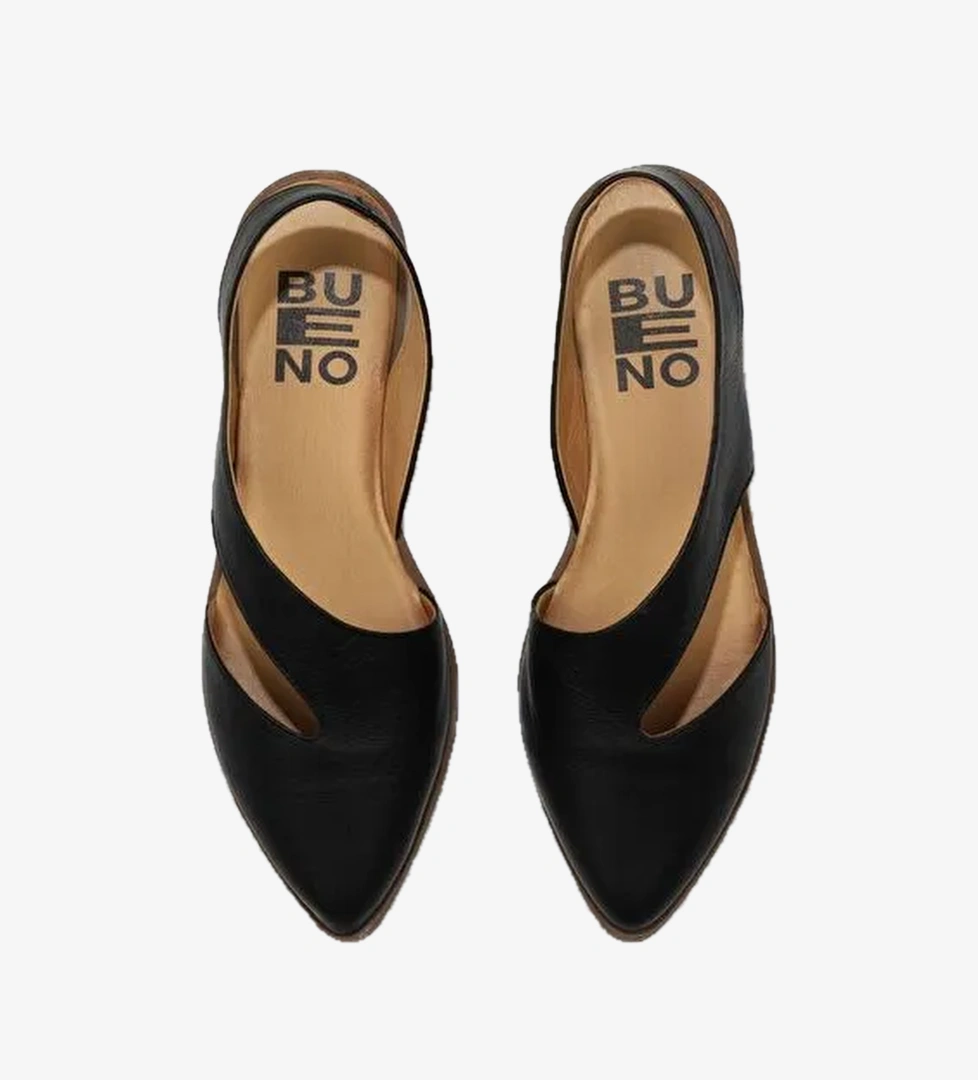 Bueno Shoes Siyah Deri Kadın Sandalet 01ws2311