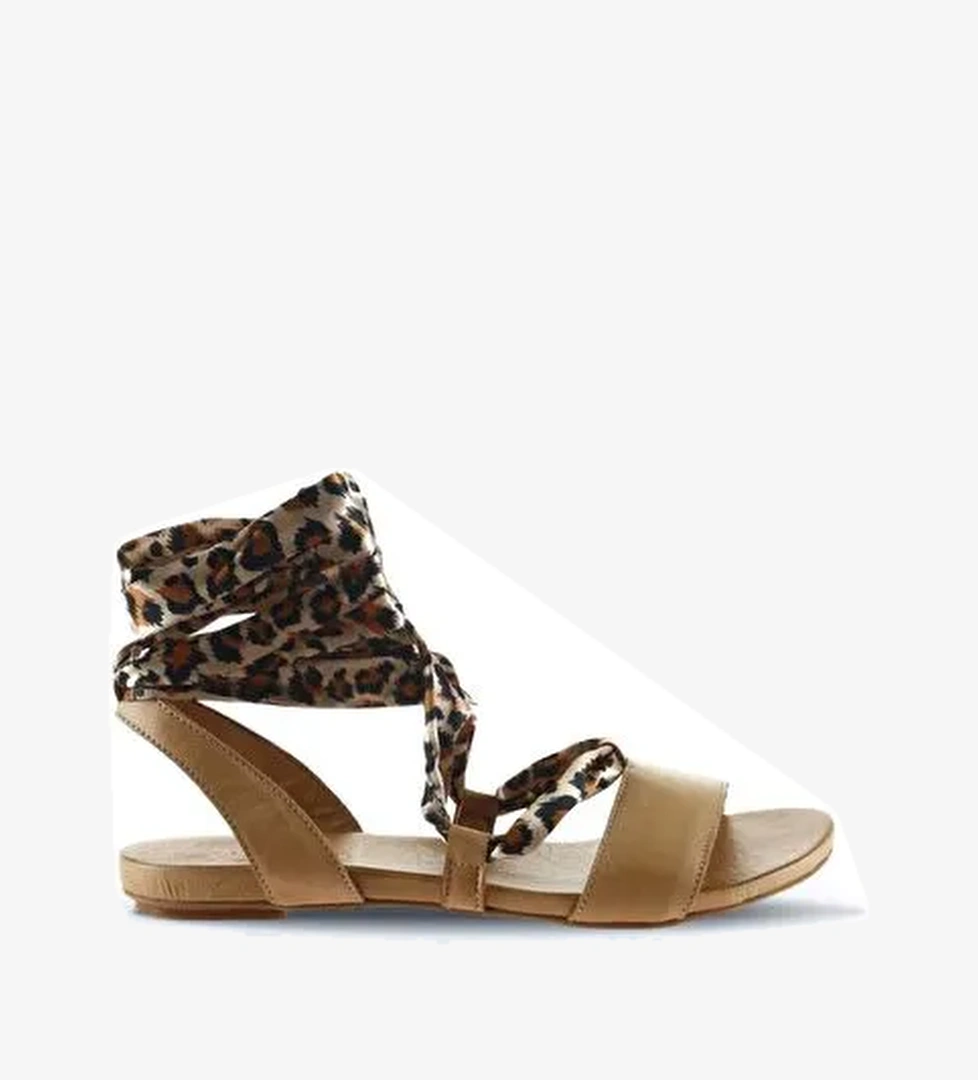 Bueno Shoes Bej Deri Kadın Sandalet 01wj1111 - Görsel 1