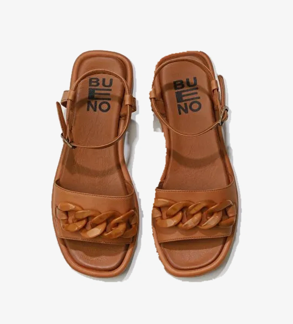 Bueno Shoes Taba Deri Kadın Sandalet 01wu4112 - Görsel 1