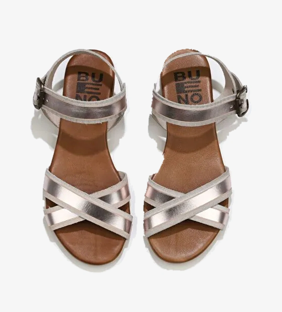 Bueno Shoes Pembe Parlak Deri Kadın Sandalet 01wu7421 - Görsel 1