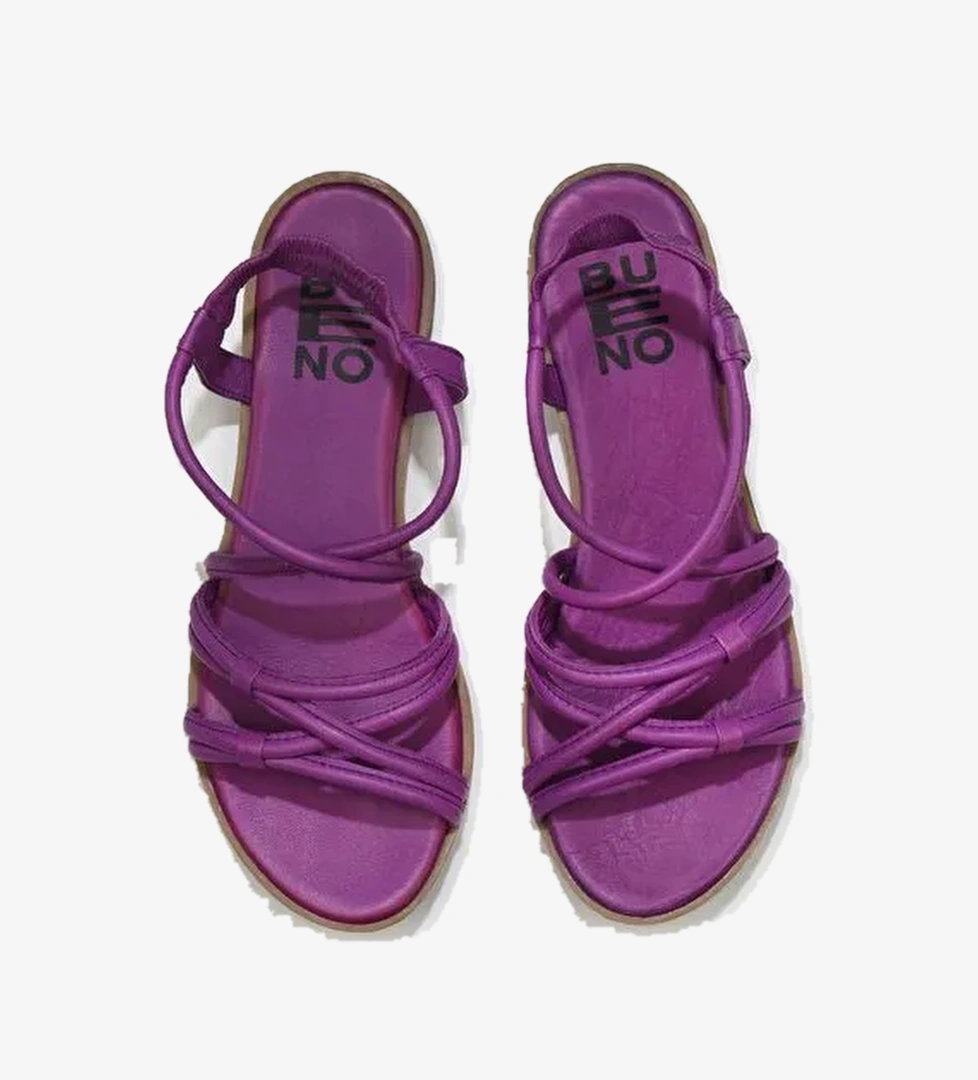 Bueno Shoes Lila Deri Kadın Sandalet 01wu3004 - Görsel 1