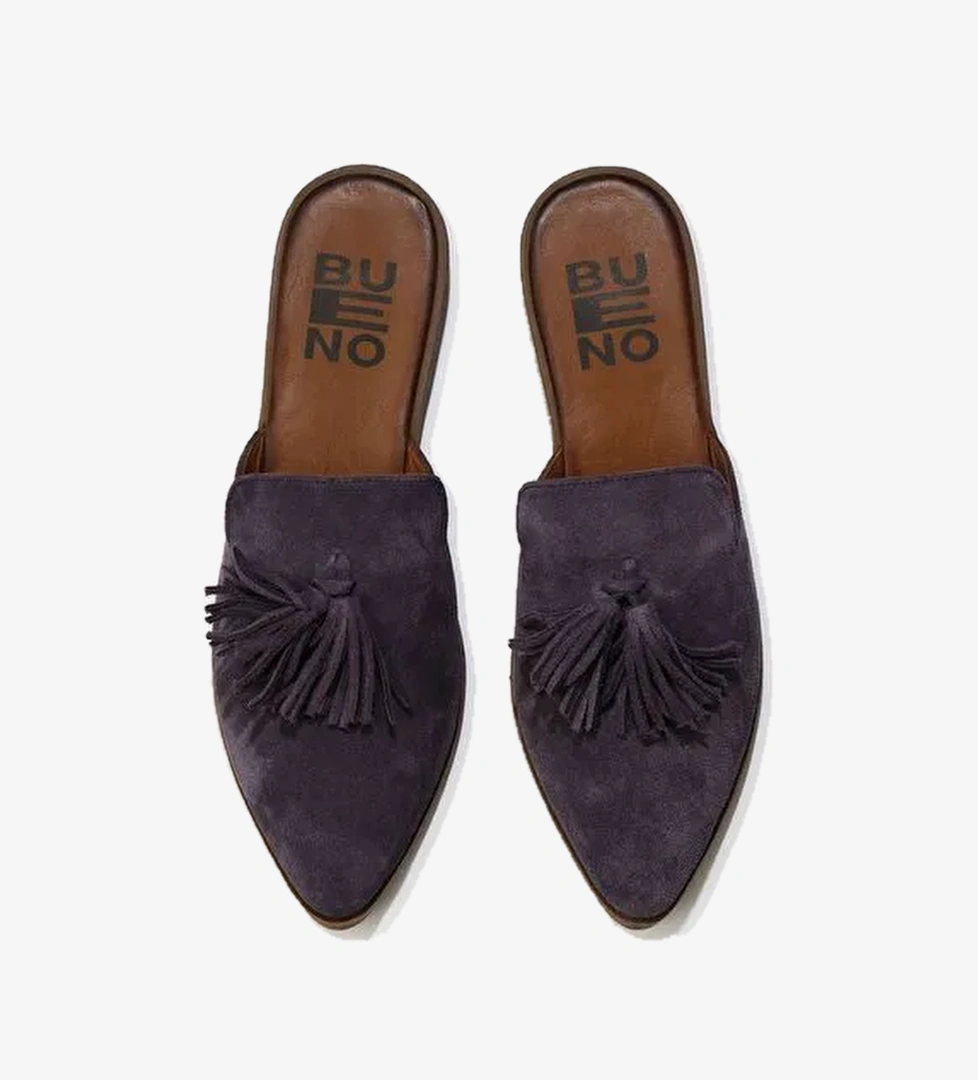 Bueno Shoes Mor Süet Kadın Düz Terlik 01wn0111 - Görsel 1