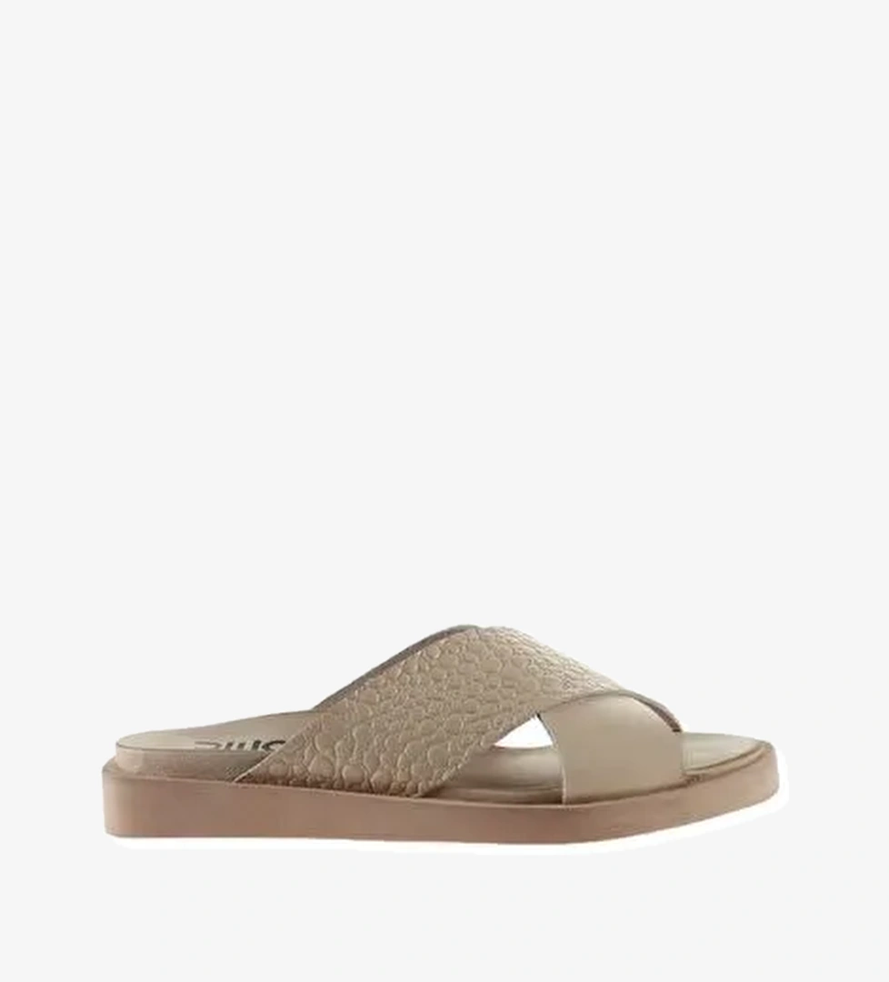 Bueno Shoes Gül Kurusu Deri Kadın Düz Terlik 01ws2817 - Görsel 1