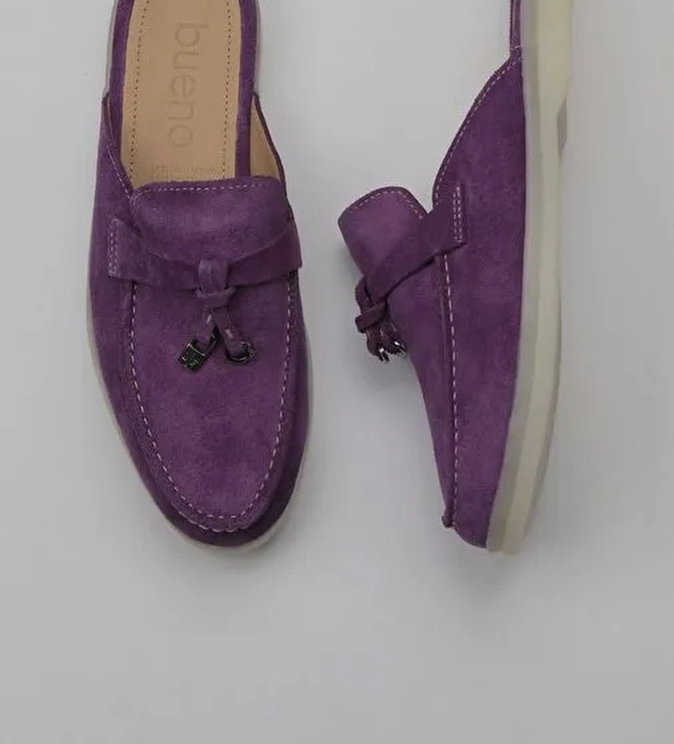 Bueno Shoes Mor Süet Kadın Düz Terlik 05wt103 - Görsel 1