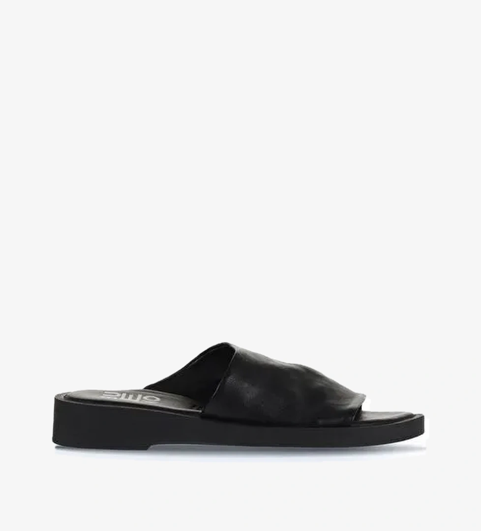 Bueno Shoes Siyah Deri Kadın Düz Terlik 01wy2902 - Görsel 1