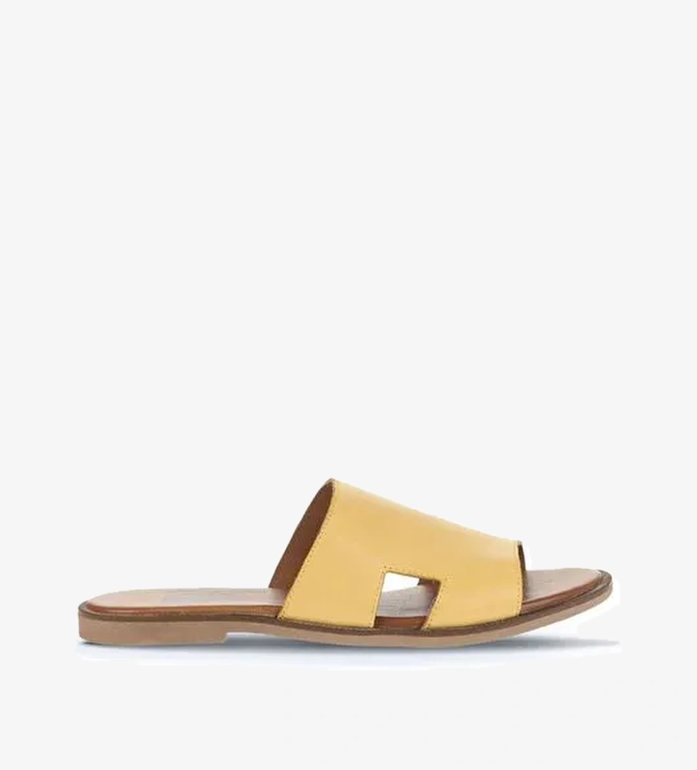 Bueno Shoes Sarı Deri Kadın Düz Terlik 01wa5705 - Görsel 1