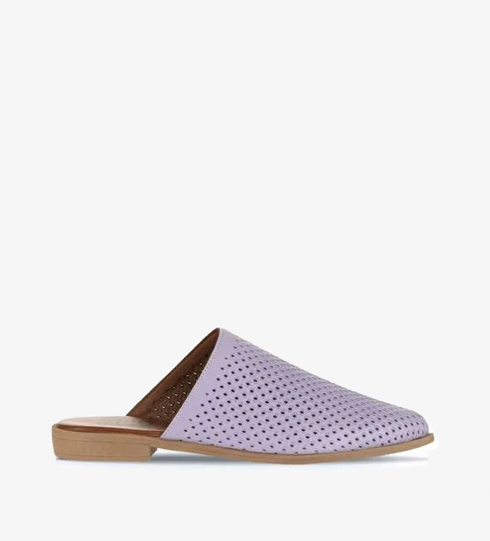 Bueno Shoes Lila Deri Kadın Düz Terlik 01wa9200 - Görsel 1