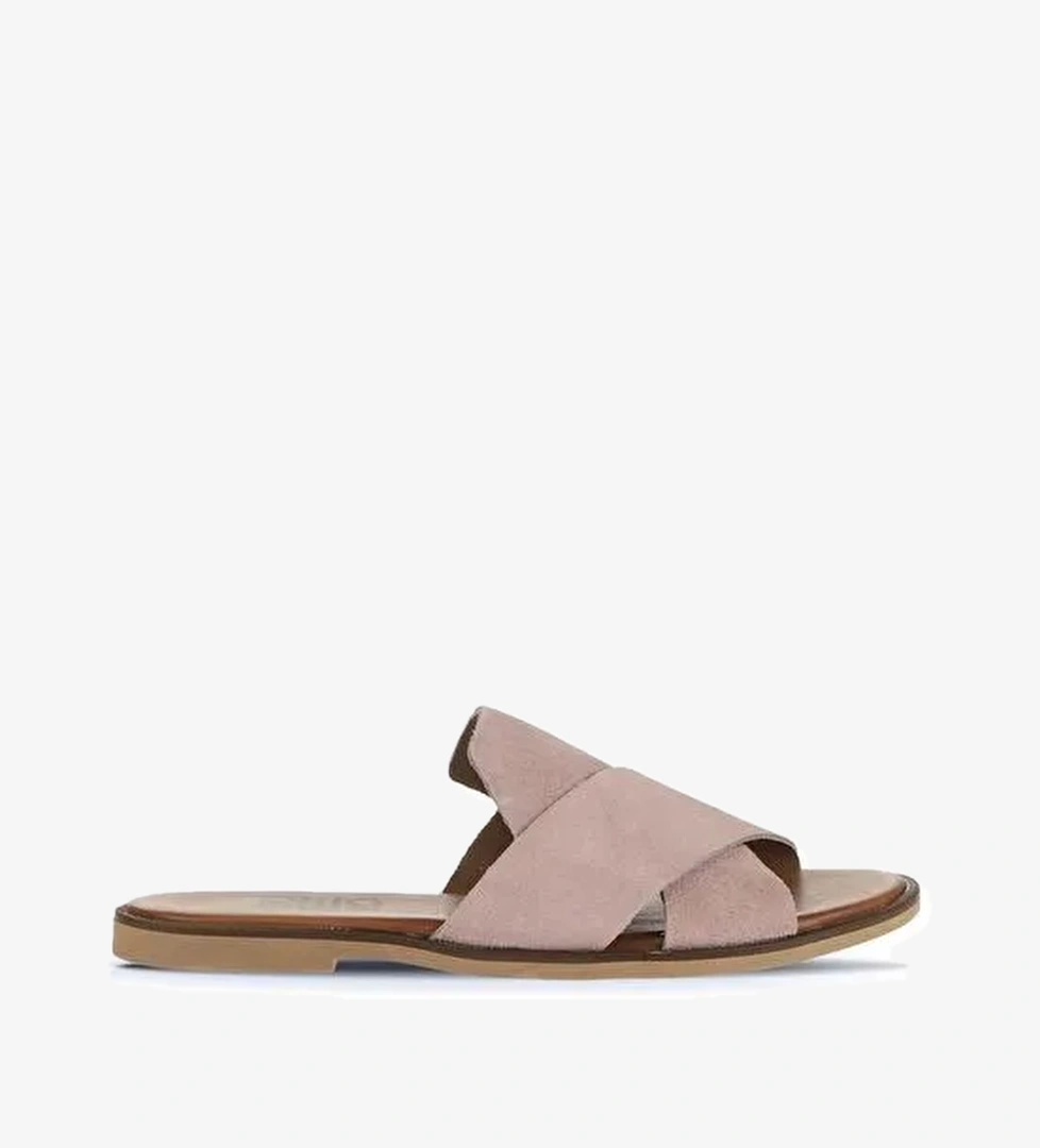 Bueno Shoes Pudra Alf Süet Kadın Düz Terlik 01wa5710 - Görsel 1