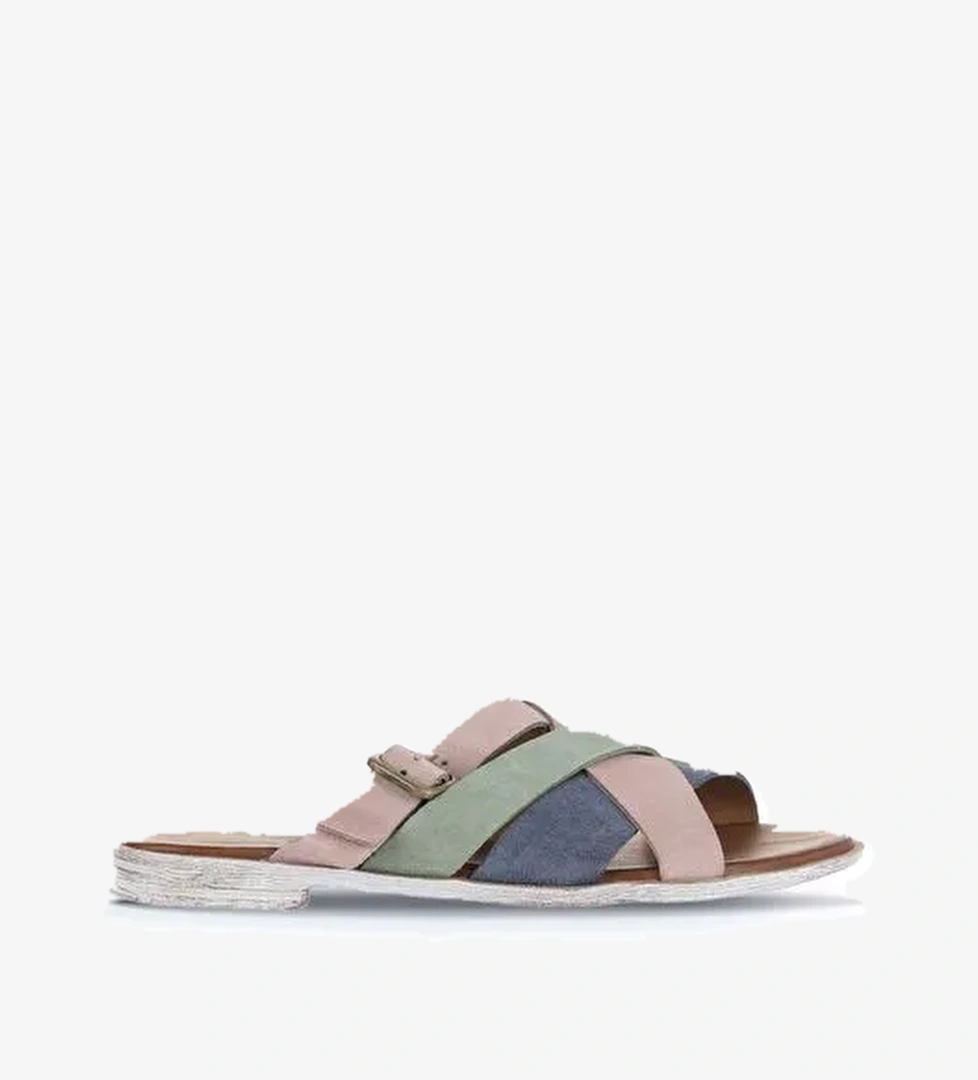 Bueno Shoes Pudra Multi Alf Süet Kadın Düz Terlik 01wa3019 - Görsel 1