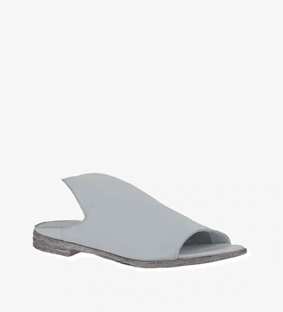 Bueno Shoes Beyaz Deri Kadın Düz Terlik 01wn5019 - Görsel 1