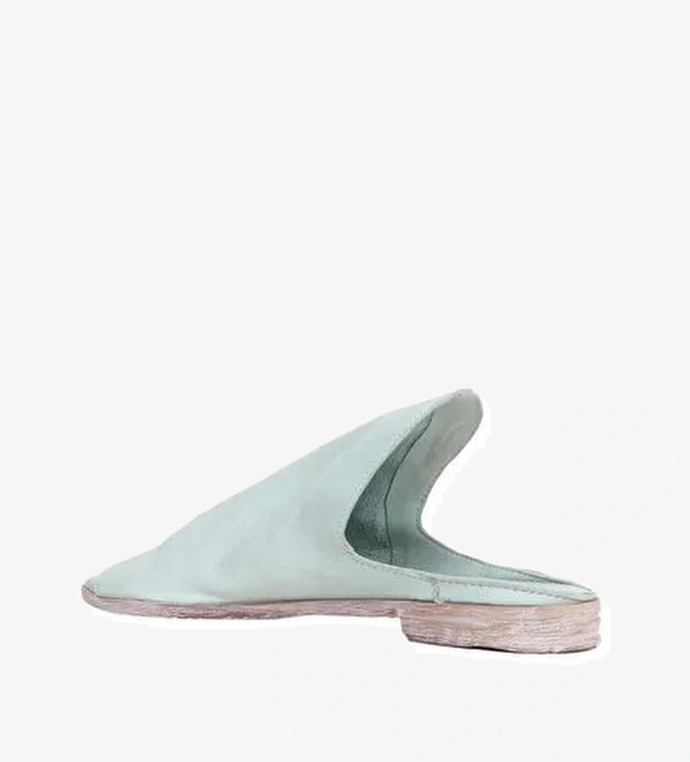 Bueno Shoes Mavi Deri Kadın Düz Terlik 01wn5019 - Görsel 1