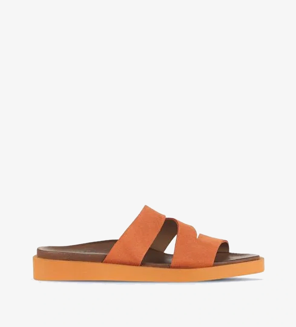 Bueno Shoes Turuncu Alf Süet Kadın Düz Terlik 01wa5406
