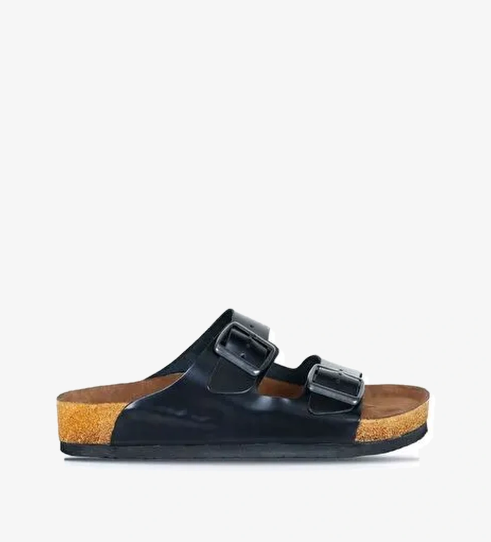 Bueno Shoes Siyah Açma Deri Kadın Düz Terlik 05wt100 - Görsel 1