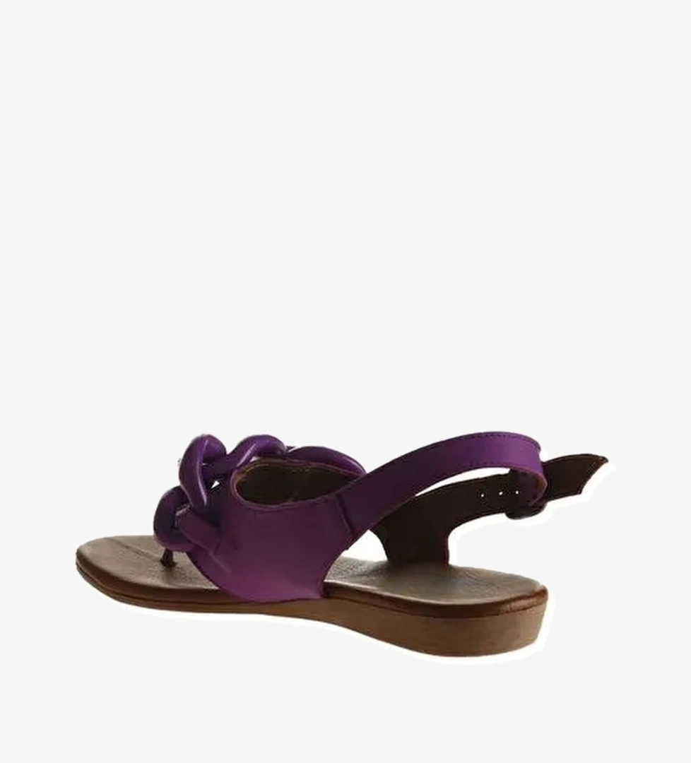 Bueno Shoes Lila Deri Kadın Sandalet 01wu7409 - Görsel 1