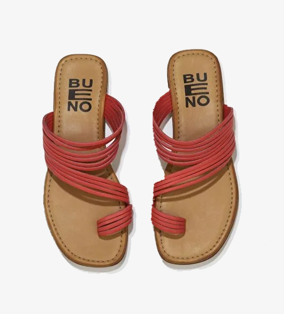 Bueno Shoes Mercan Deri Kadın Parmak Arası Terlik 01wu3418 - Görsel 1