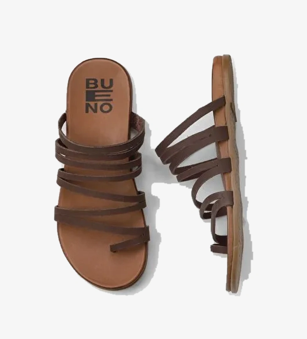 Bueno Shoes Taba Nubuk Kadın Parmak Arası Terlik 01wu4238 - Görsel 1