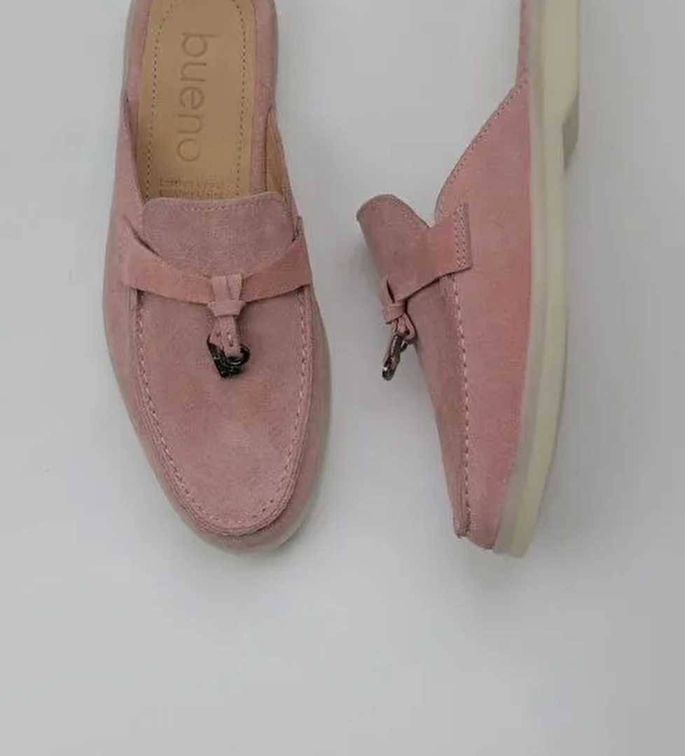 Bueno Shoes Pembe Süet Kadın Düz Terlik 05wt103 - Görsel 1