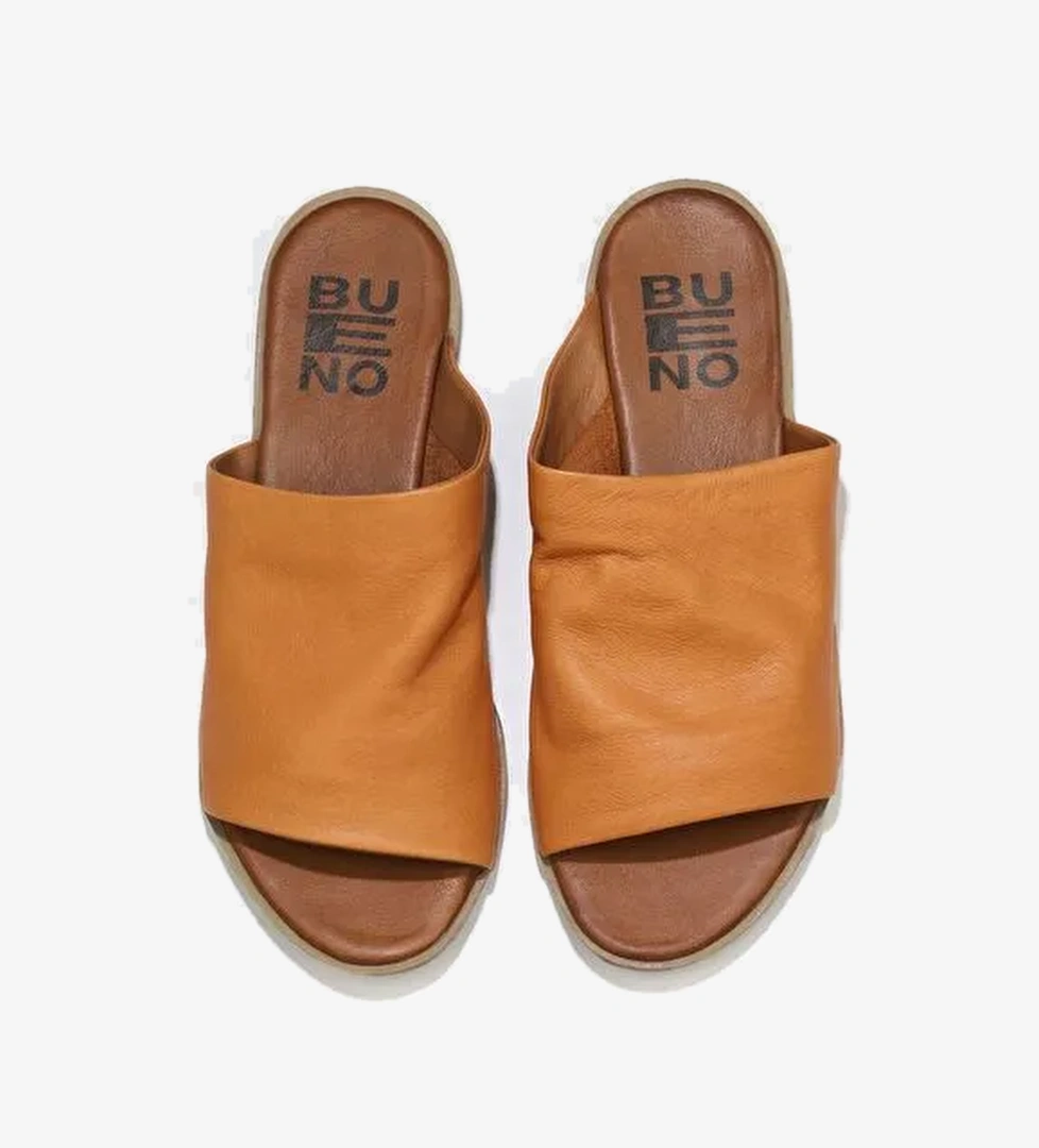 Bueno Shoes Taba Deri Kadın Düz Terlik 01wq2009 - Görsel 1