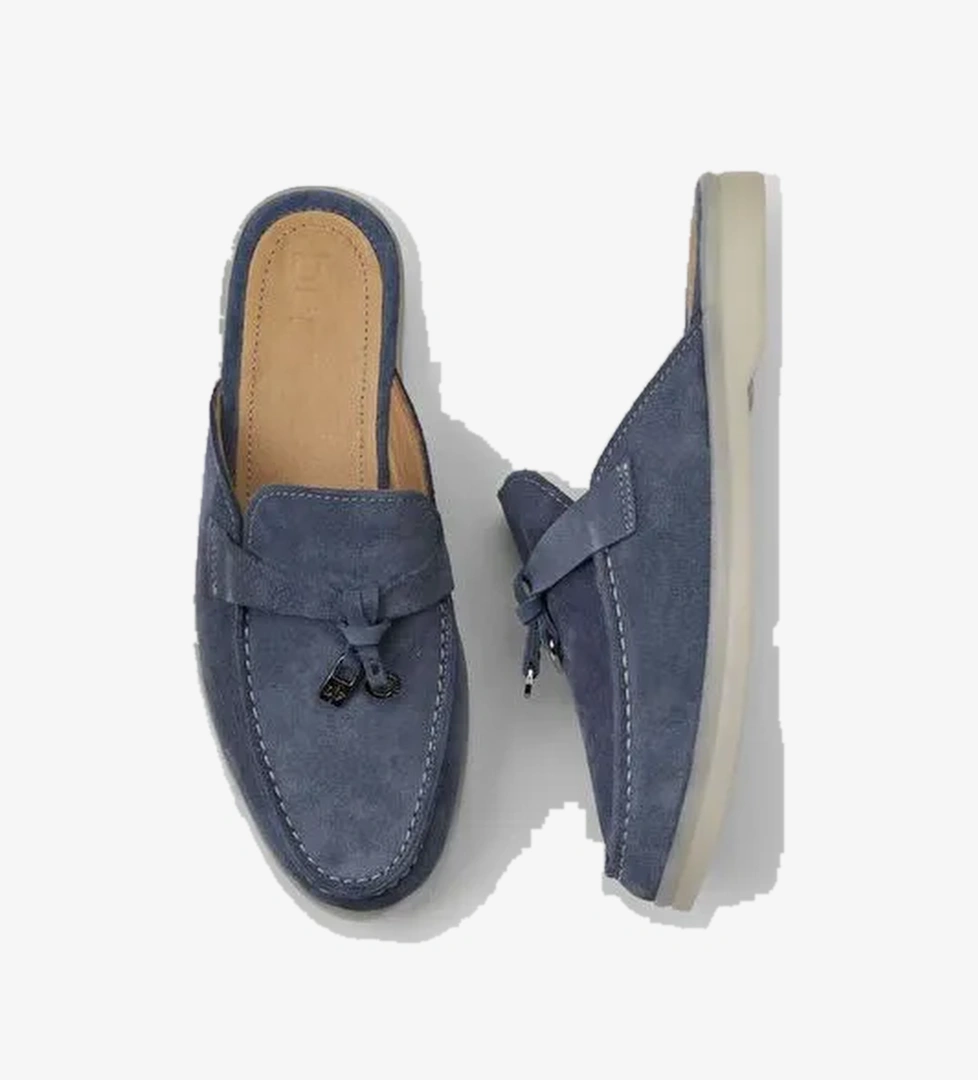 Bueno Shoes Mavi Süet Kadın Düz Terlik 05wt103 - Görsel 1