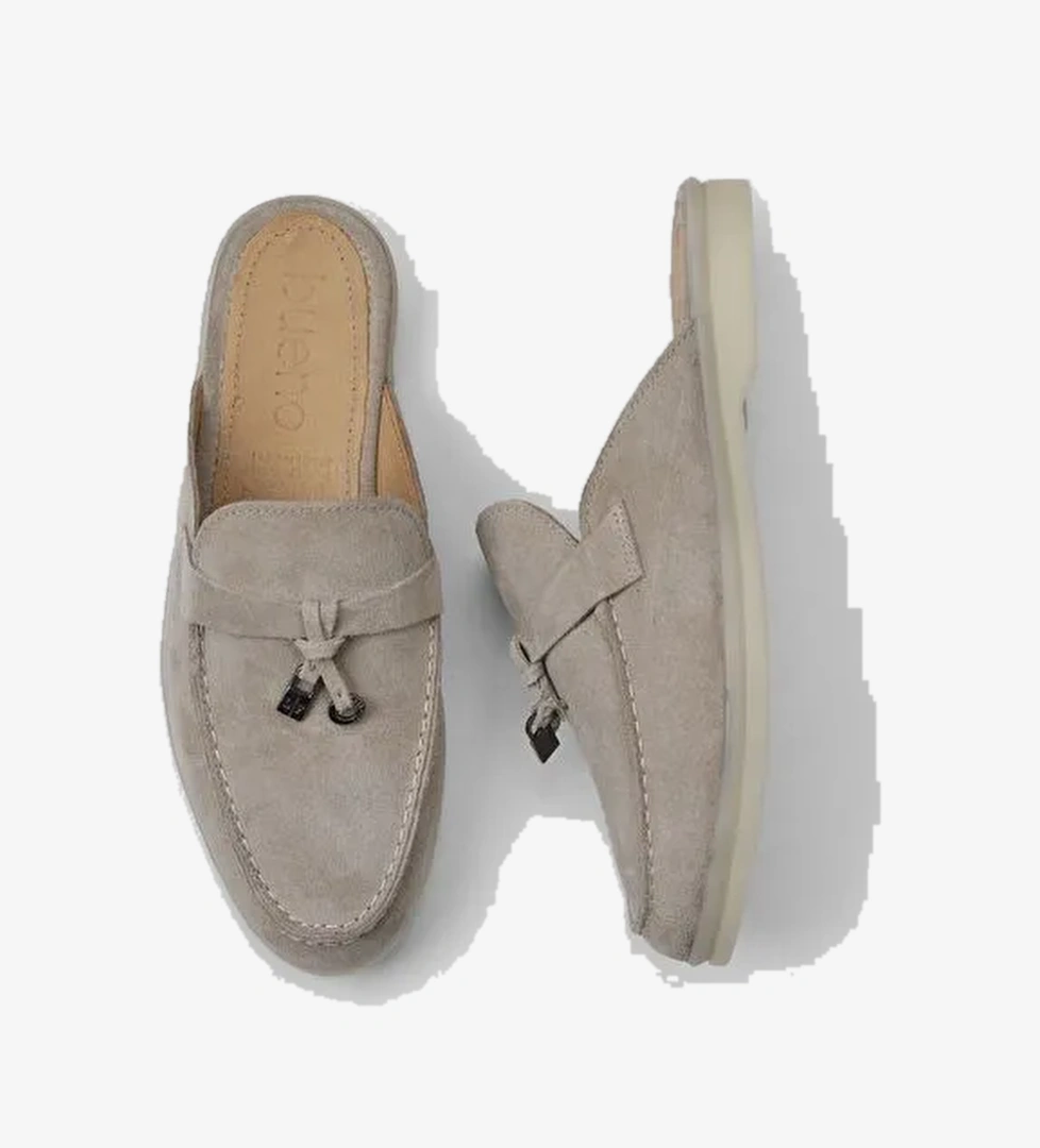 Bueno Shoes Bej Süet Kadın Düz Terlik 05wt103 - Görsel 1